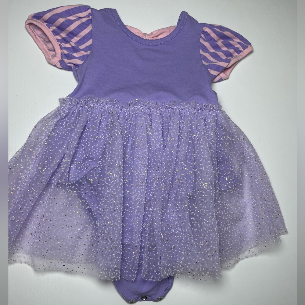 Ruffle Butts Purple and Pink Sparkly Tulle Dress